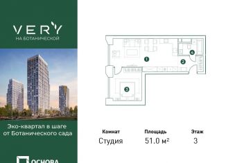 Продам квартиру студию, 51 м2, Москва, метро Петровско-Разумовская, Ботаническая улица