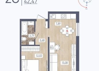 Продается 1-ком. квартира, 42.5 м2, Новосибирская область, улица Забалуева, 102/1