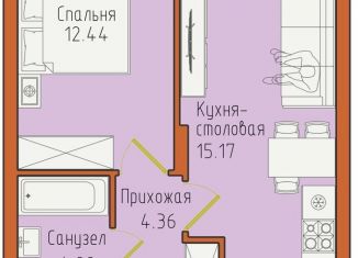 Однокомнатная квартира на продажу, 38.5 м2, Калининградская область