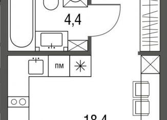 Продам квартиру студию, 28 м2, Москва, ЖК Сиреневый парк, Тагильская улица, 4А