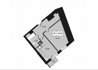 1-ком. квартира на продажу, 42.9 м2, Ростов-на-Дону, Первомайский район, проспект Шолохова, 211/3