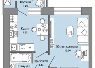 Продам 1-ком. квартиру, 34 м2, Ульяновск, жилой комплекс Дивный Сад, 9