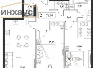 Продам 3-комнатную квартиру, 72.1 м2, Москва, проспект Андропова, 9/1к2, метро Коломенская