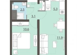 Продам однокомнатную квартиру, 33.4 м2, Екатеринбург, метро Ботаническая, жилой комплекс Хрустальные Ключи, 5к4