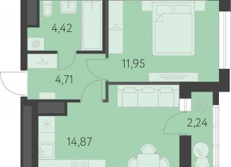 Продажа 1-комнатной квартиры, 37.1 м2, Свердловская область