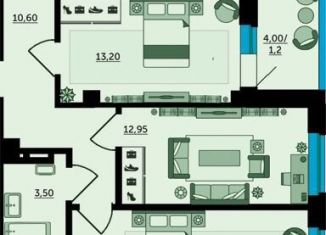 Продается 3-комнатная квартира, 74.5 м2, Ростов-на-Дону, Раздорская улица, 2А, ЖК Грин Парк