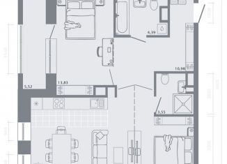 Продаю двухкомнатную квартиру, 68 м2, Казань