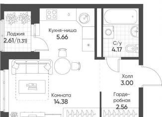 Продажа квартиры студии, 31.1 м2, Екатеринбург