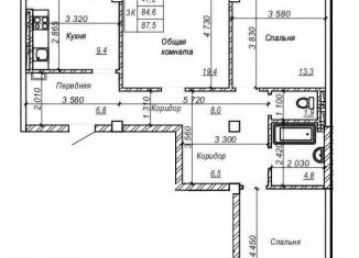 Продаю 3-комнатную квартиру, 86.1 м2, Новосибирская область, улица Зорге, 277