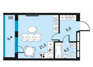 Продам 1-ком. квартиру, 34.2 м2, Пермь, Ленинский район, улица Луначарского, 97