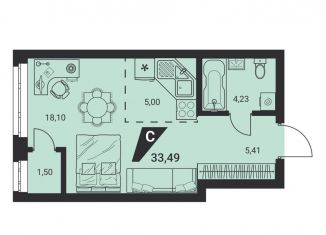 Продажа квартиры студии, 33.5 м2, Екатеринбург, метро Ботаническая, Монтёрская улица, 8