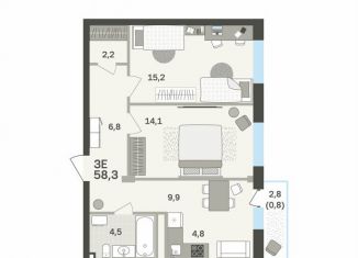 Продажа 3-ком. квартиры, 58.3 м2, Пермь, Мотовилихинский район