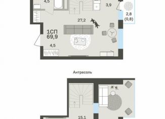 Продаю 1-комнатную квартиру, 69.9 м2, Пермь, Мотовилихинский район