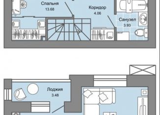 Продажа трехкомнатной квартиры, 77 м2, Ульяновская область, жилой комплекс Дивный Сад, 1