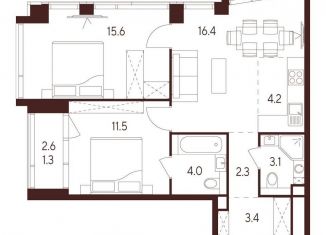 Продажа трехкомнатной квартиры, 60.5 м2, Москва