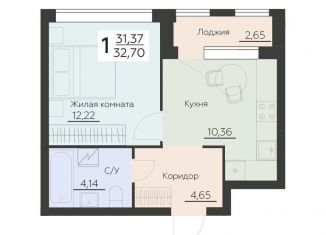 Продам 1-комнатную квартиру, 32.7 м2, Воронеж, Левобережный район