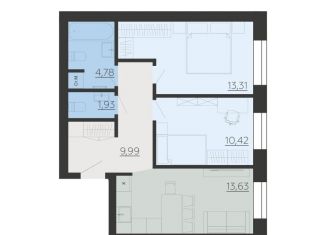 Продам 2-ком. квартиру, 54.1 м2, Липецкая область, Рудничная улица