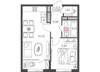 Продажа 2-комнатной квартиры, 38.4 м2, Ульяновская область