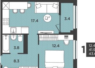 Продаю 1-ком. квартиру, 43.6 м2, Архангельская область