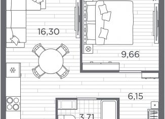 Продается однокомнатная квартира, 35.8 м2, Санкт-Петербург, Московский район