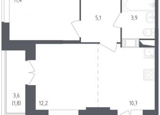 Продается однокомнатная квартира, 46.2 м2, деревня Путилково, ЖК Большое Путилково, Просторная улица, 5к1