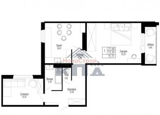 Продажа 2-ком. квартиры, 76 м2, Новосибирская область, улица Николая Сотникова, 36