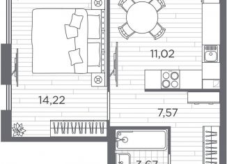 Продажа 1-ком. квартиры, 36.5 м2, Санкт-Петербург, Московский район