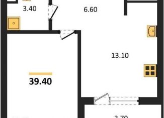 Продам 1-комнатную квартиру, 39.4 м2, Воронеж, Железнодорожный район