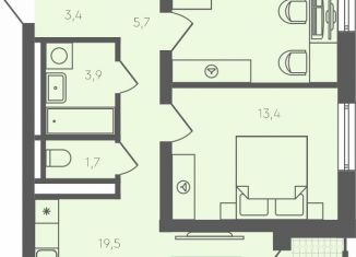 Продаю 2-ком. квартиру, 70.7 м2, Екатеринбург, Чкаловский район