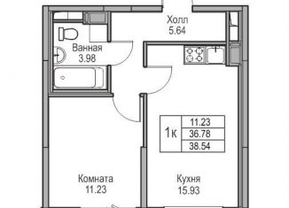 Продажа 1-комнатной квартиры, 36.8 м2, Санкт-Петербург, метро Беговая, Ивинская улица, 1к3