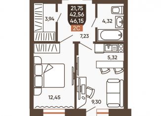 Продам 2-комнатную квартиру, 44.4 м2, Новосибирск, Новоуральская улица, 10, Калининский район