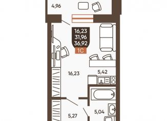 Продаю квартиру студию, 34.4 м2, Новосибирск, Новоуральская улица, 10, Калининский район