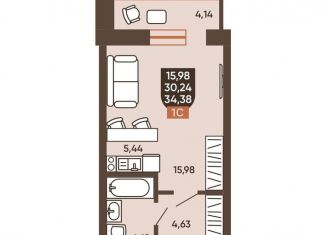 Продается квартира студия, 32.3 м2, Новосибирск, Новоуральская улица, 10