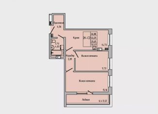 Продается 2-ком. квартира, 56.5 м2, Ростовская область