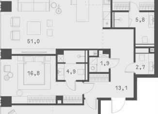 Продается двухкомнатная квартира, 148 м2, Москва, Садовая-Сухаревская улица, 14с1, метро Сухаревская