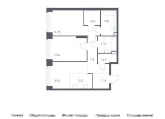 Продажа 2-комнатной квартиры, 71.2 м2, Москва, ЗАО, жилой комплекс Нова, к1