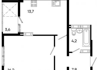 Продам 1-комнатную квартиру, 45.5 м2, Симферополь, улица Трубаченко, 21