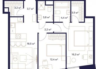 Продаю 2-комнатную квартиру, 68 м2, Москва, район Ростокино