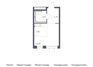 Продам квартиру студию, 21.6 м2, посёлок Мирный, жилой комплекс Томилино Парк, к5.4, ЖК Томилино Парк