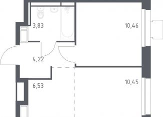 Продается 1-комнатная квартира, 35.5 м2, посёлок Мирный, жилой комплекс Томилино Парк, к5.4, ЖК Томилино Парк