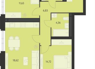 Продажа 2-комнатной квартиры, 65.8 м2, Екатеринбург