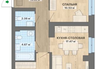 Продам 2-ком. квартиру, 60.7 м2, Екатеринбург, метро Чкаловская