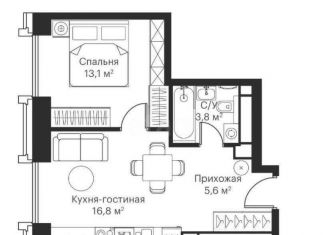 1-комнатная квартира на продажу, 39.4 м2, Москва, Волоколамское шоссе, 95/2к7, метро Мякинино