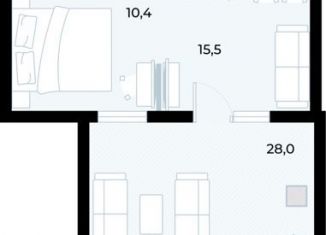 Продается 1-комнатная квартира, 63.6 м2, Крым