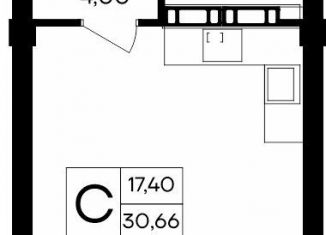 Продажа квартиры студии, 30.7 м2, посёлок городского типа Гвардейское, Курганная улица