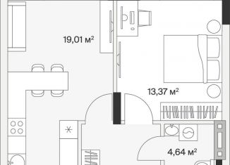 Продаю 1-ком. квартиру, 45.3 м2, Калининградская область