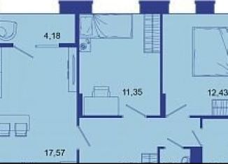 Продается 2-ком. квартира, 61.8 м2, Брянск