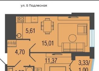 Сдаю 2-ком. квартиру, 44 м2, Удмуртия, 5-я Подлесная улица, 5к1