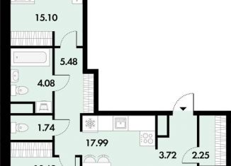 Продажа трехкомнатной квартиры, 73.5 м2, Рязанская область