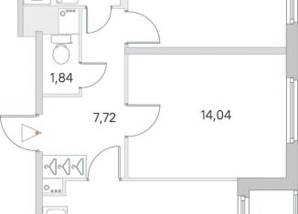 Продам 2-комнатную квартиру, 59.4 м2, Ленинградская область